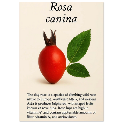 Frukter Rosa Canina Botanisk Plansch – Livfulla Nyanser för Ditt Hem i Flera Storlekar