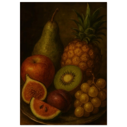 Frukter – Classic Still Life Fruit Art Print in Rich, Warm Tones