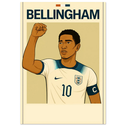 Bellingham Football Icon Poster - Premium Half-Gloss Art Print