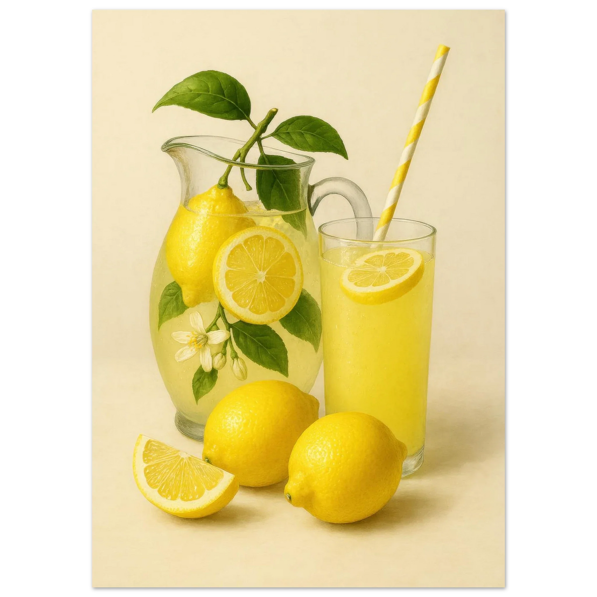 Fresh Lemon & Lemonade Poster - Choose Your Perfect Size