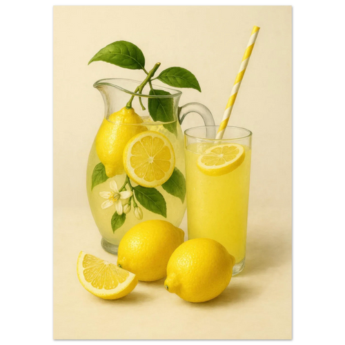 Fresh Lemon & Lemonade Poster - Choose Your Perfect Size