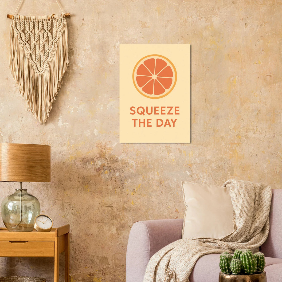 Squeeze the Day Citrus Art Print - Vibrant Motivational Poster for Your Space