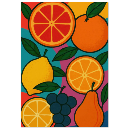Frukter: Vibrant Pop Art Frukt Poster – Lägg till en färgexplosion i ditt hem