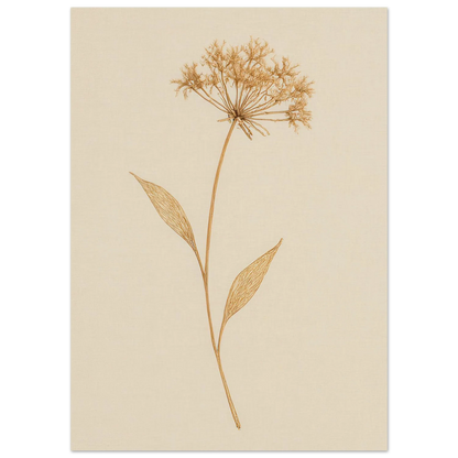 Frukter – Elegant Botanical Line Art Print on Premium Semi-Gloss Paper