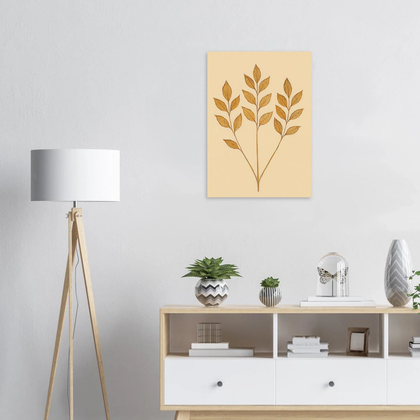 Frukter – Golden Botanical Print for a Touch of Nature's Elegance