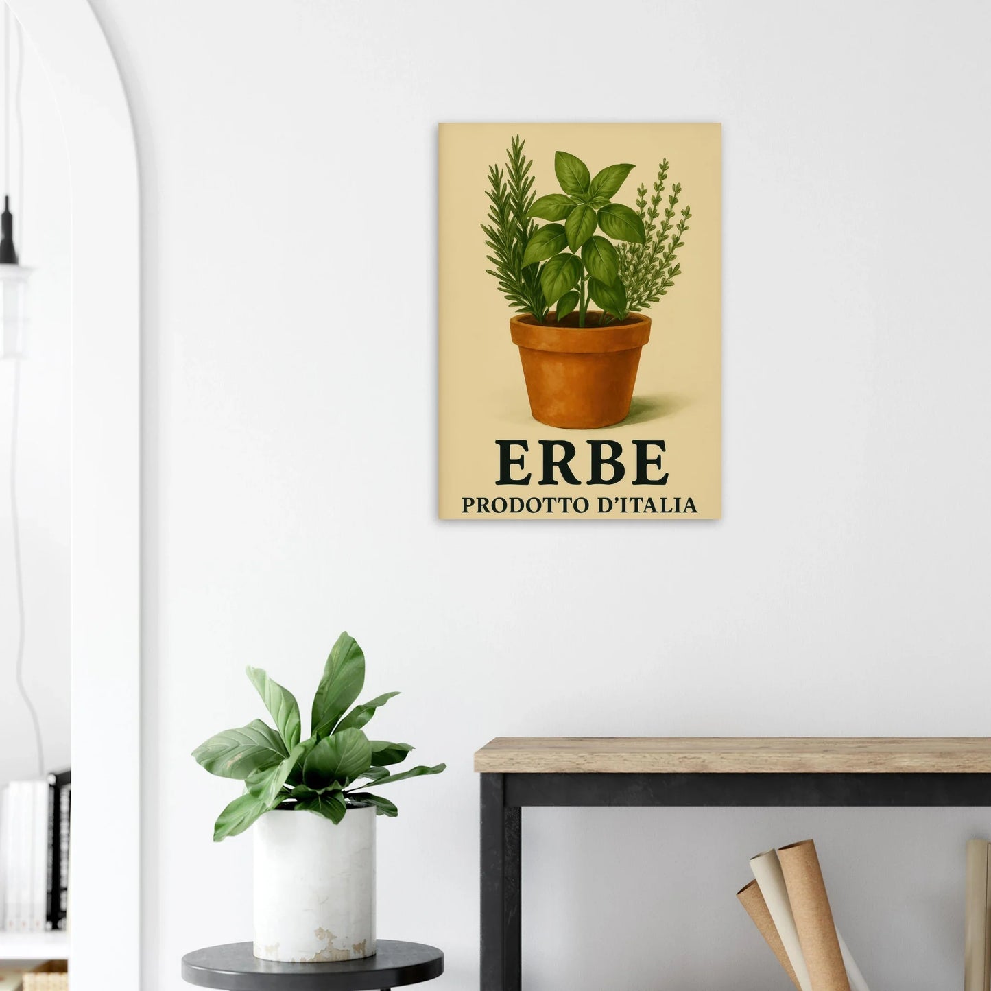 Erbe: Traditional Italian Herbs in Terracotta Pot Poster – Choose Your Perfect Size