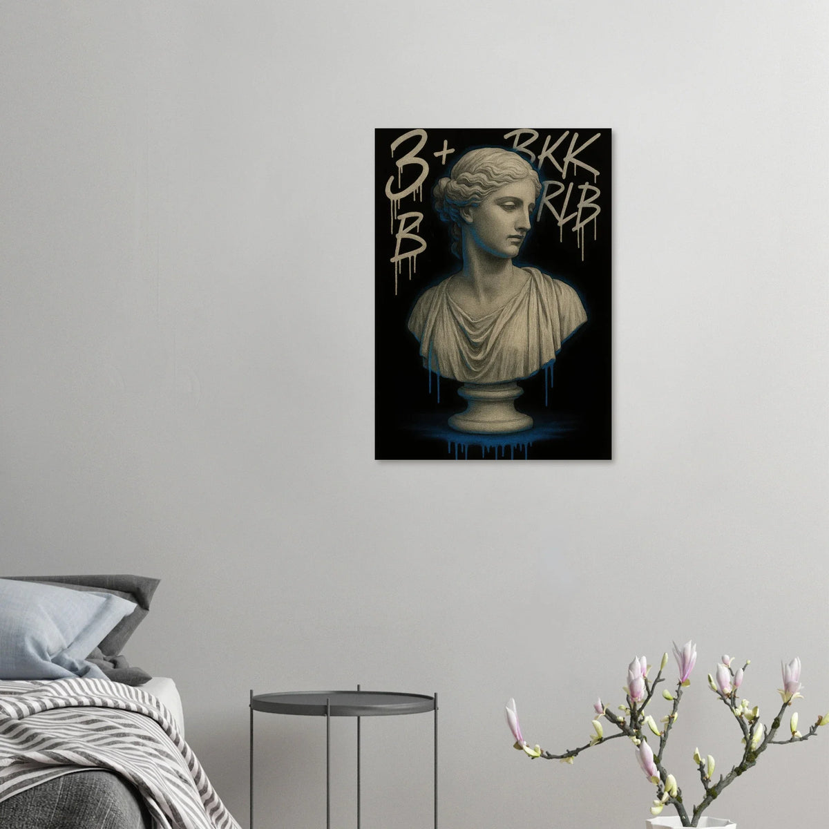 Urban Goddess Graffiti Bust Poster - Modern Art Print