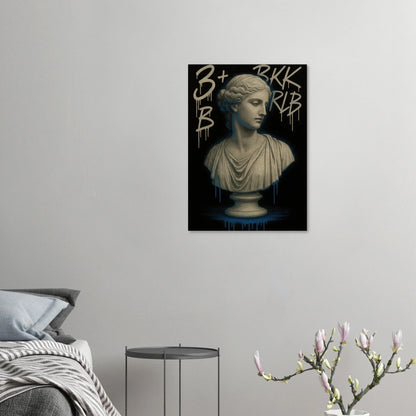 Urban Goddess Graffiti Bust Poster - Modern Art Print