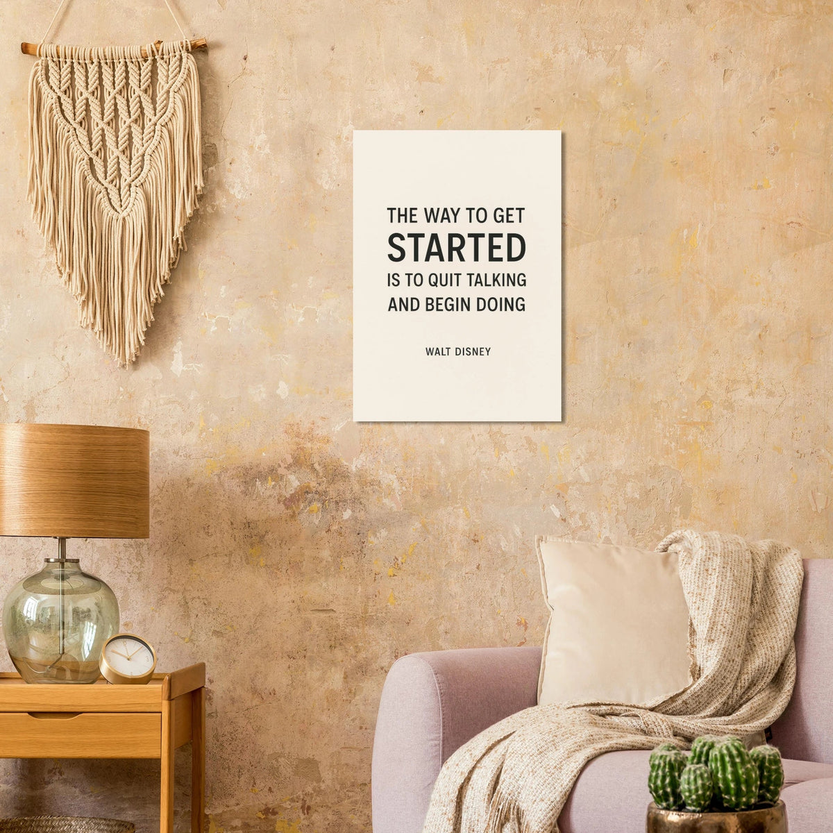Walt Disney "The Way To Get Started" Inspirational Quote Art Print Poster