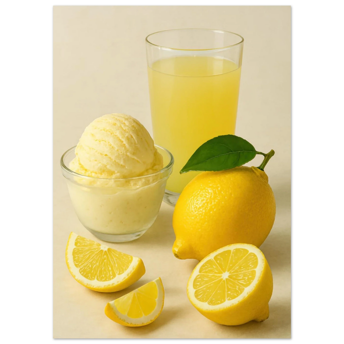 Fresh Lemonade & Ice Creame Poster - Choose Your Perfect Size