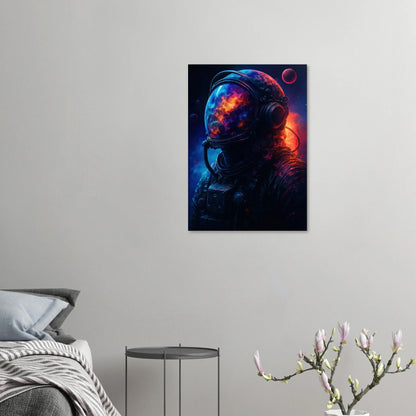 Astronaut Reflection Poster – Cosmic Art Print with Galaxy View