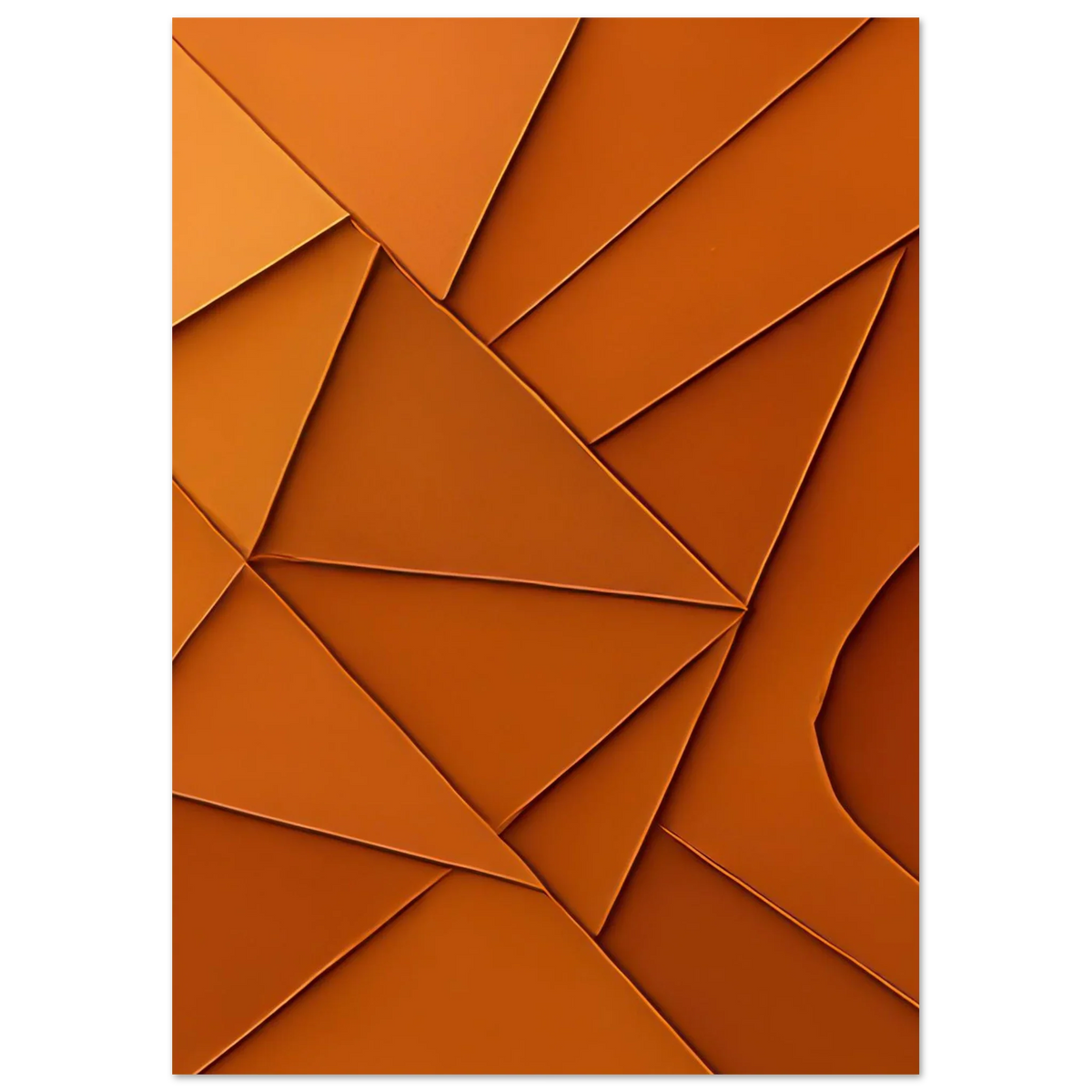 Abstrakt / Minimalistisk Terrakotta Design - Högkvalitativ Poster i Flera Storlekar