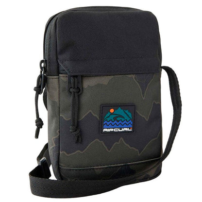 Axelväska Rip Curl Slim Pouch Search Camo, svart, kompakt