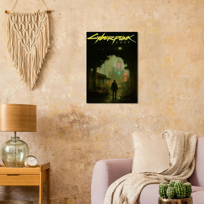 Cyberpunk Poster - Övergiven Stad Art Print on Premium Paper