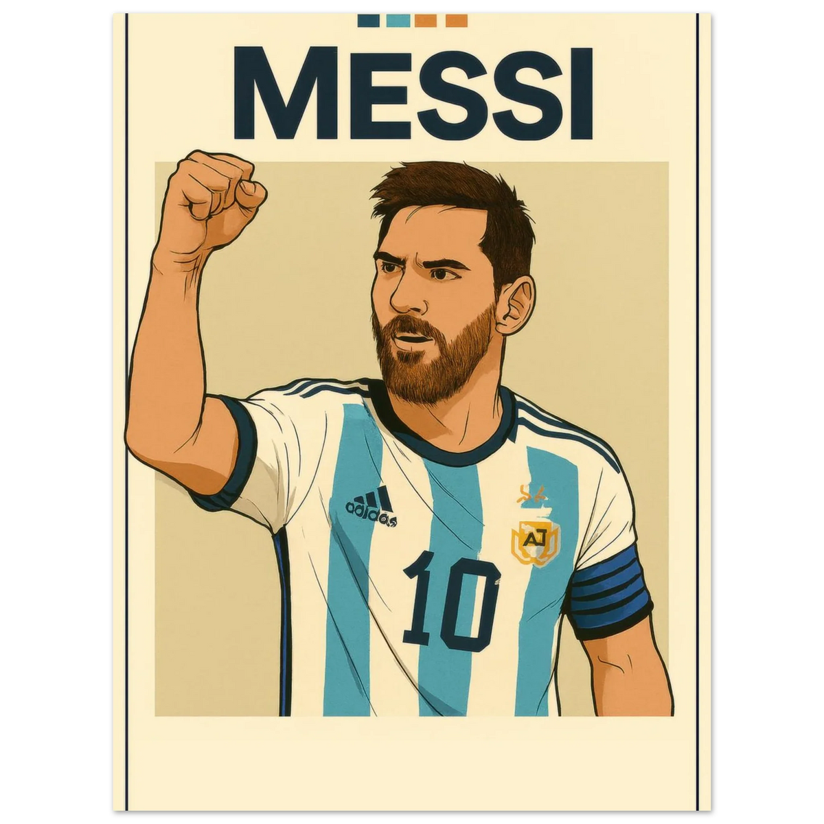 Messi GOAT Football Legend Poster Print – Iconic Fan Art for Your Space