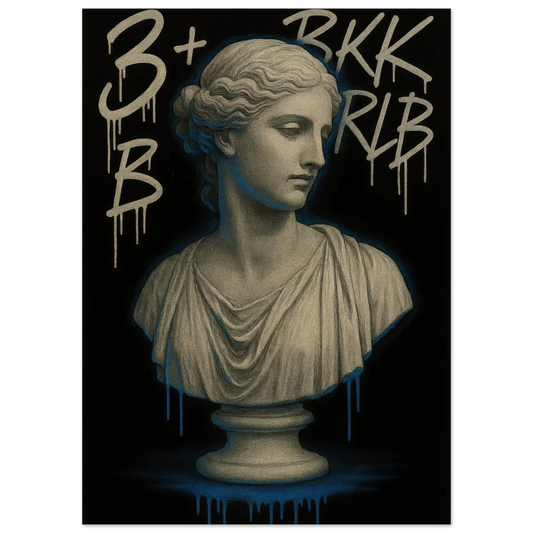 Urban Goddess Graffiti Bust Poster - Modern Art Print