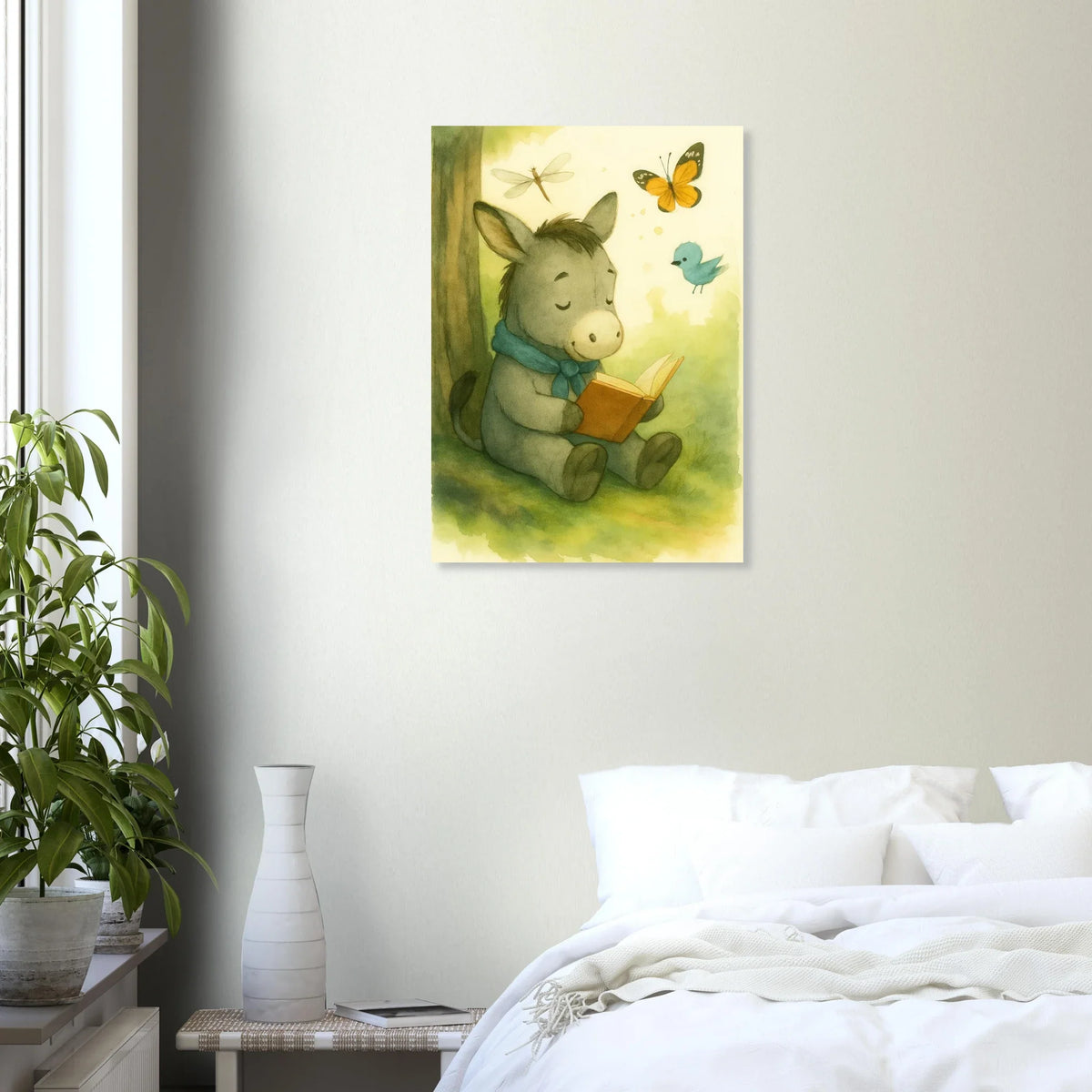 Little Donkey's Quiet Corner: Enchanting Storytime Art Print