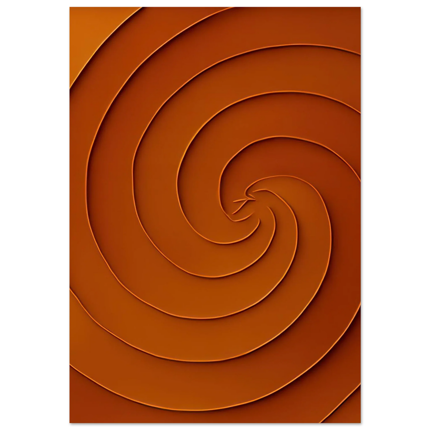 Abstrakt Spiral Konsttryck i Rustika Jordtoner – Modern Minimalistisk Poster i Flera Storlekar