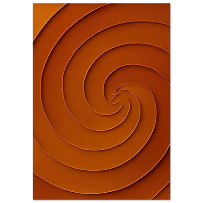 Abstrakt Spiral Konsttryck i Rustika Jordtoner – Modern Minimalistisk Poster i Flera Storlekar