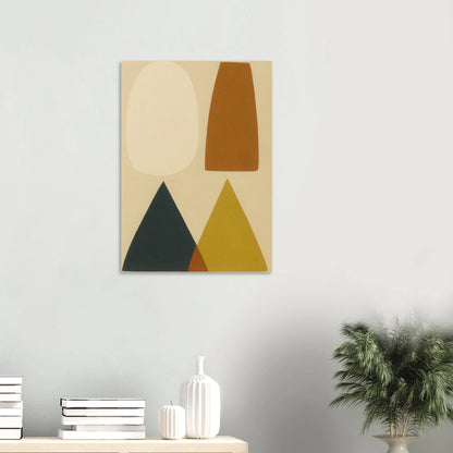 Minimalist Landscape Art Print – Earthy Tones & Abstract Shapes