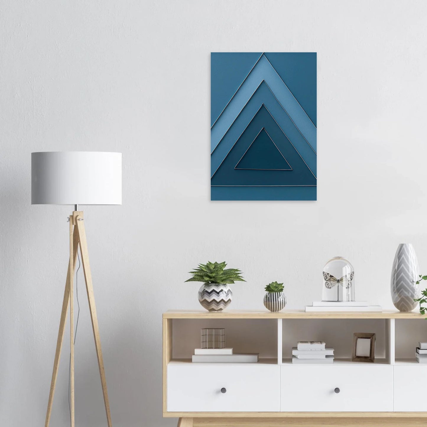 Abstrakt / Minimalistisk Poster i Sval Blå, Flera Storlekar
