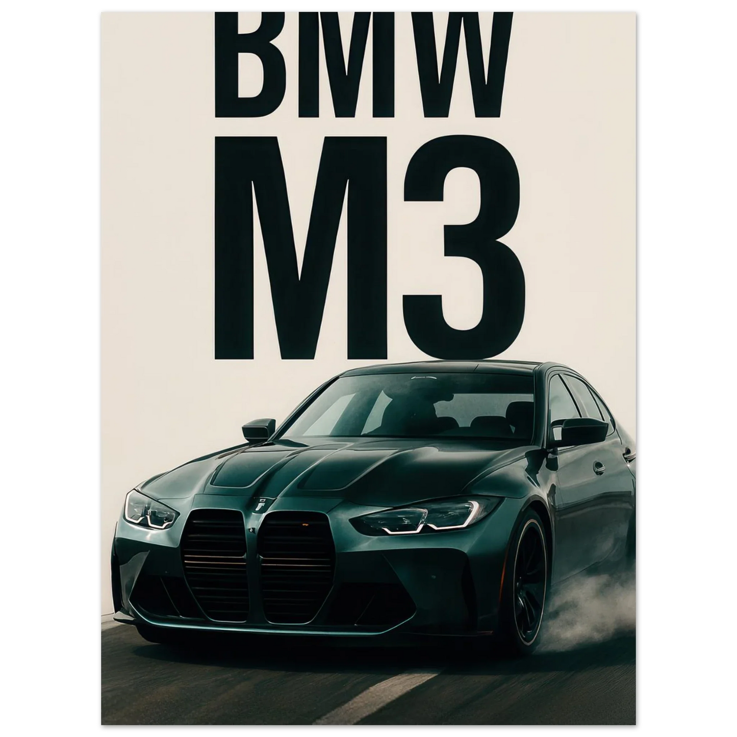 BMW M3 Performance Poster - Exklusiv Bilkonsttryck i premiumkvalitet