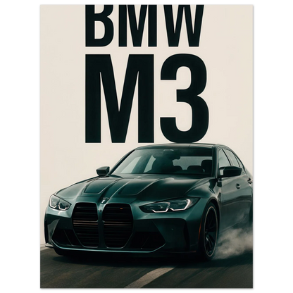BMW M3 Performance Poster - Exklusiv Bilkonsttryck i premiumkvalitet