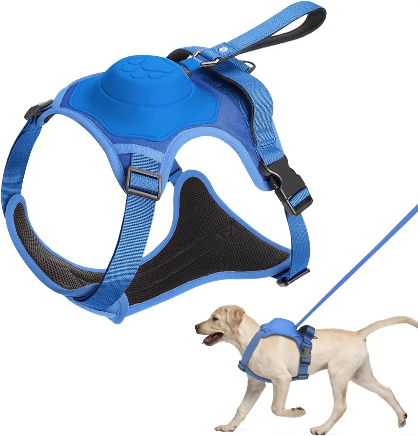 Hundsele och automatiskt infällbart koppelkit