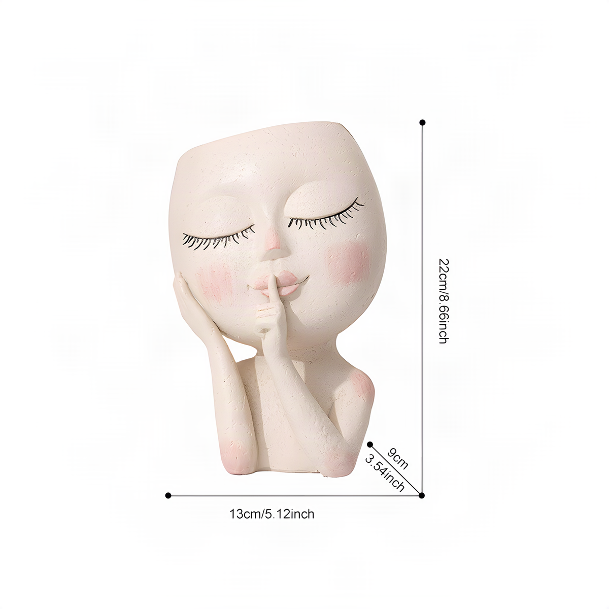 Face-Shaped Resin Planter