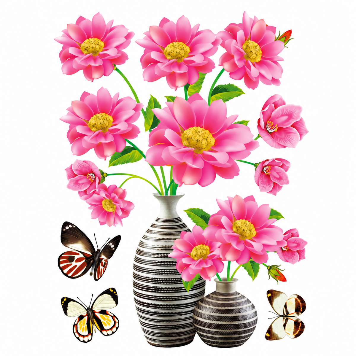 Floral Vase Wall Decal