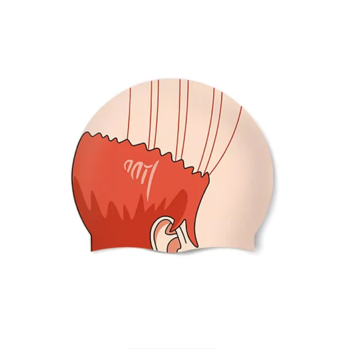 Funny Bald-Head Silicone Swim Cap