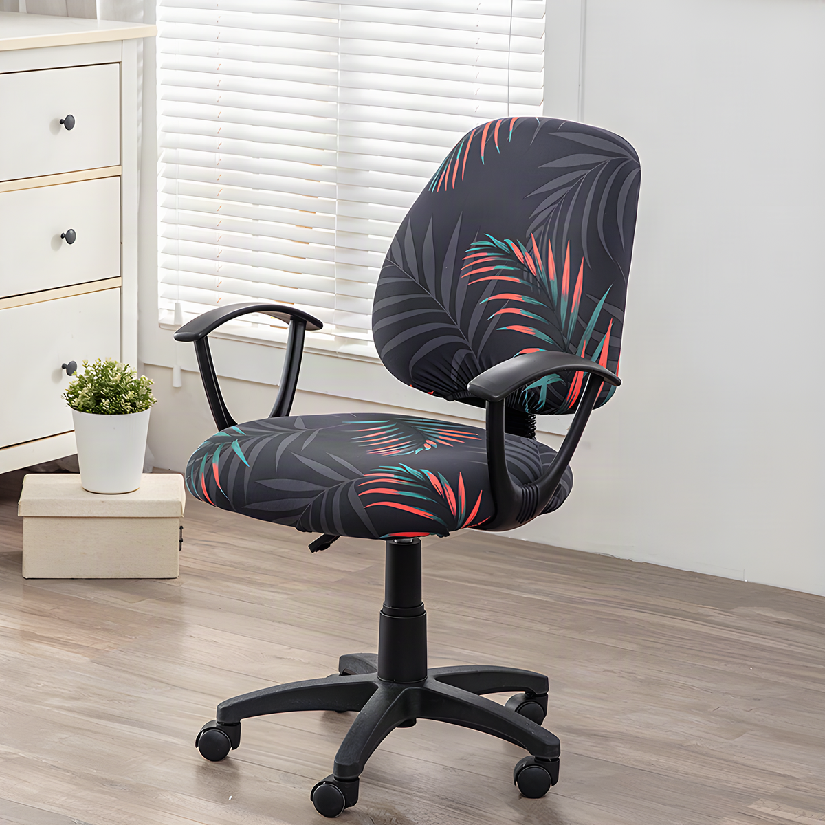 Two-Piece Stretch Office Chair Cover
