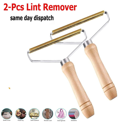 Wooden-Handle Lint Scraper