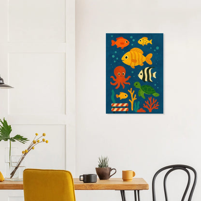 Ocean Friends: Colorful Under-the-Sea Adventure Print in Various Sizes