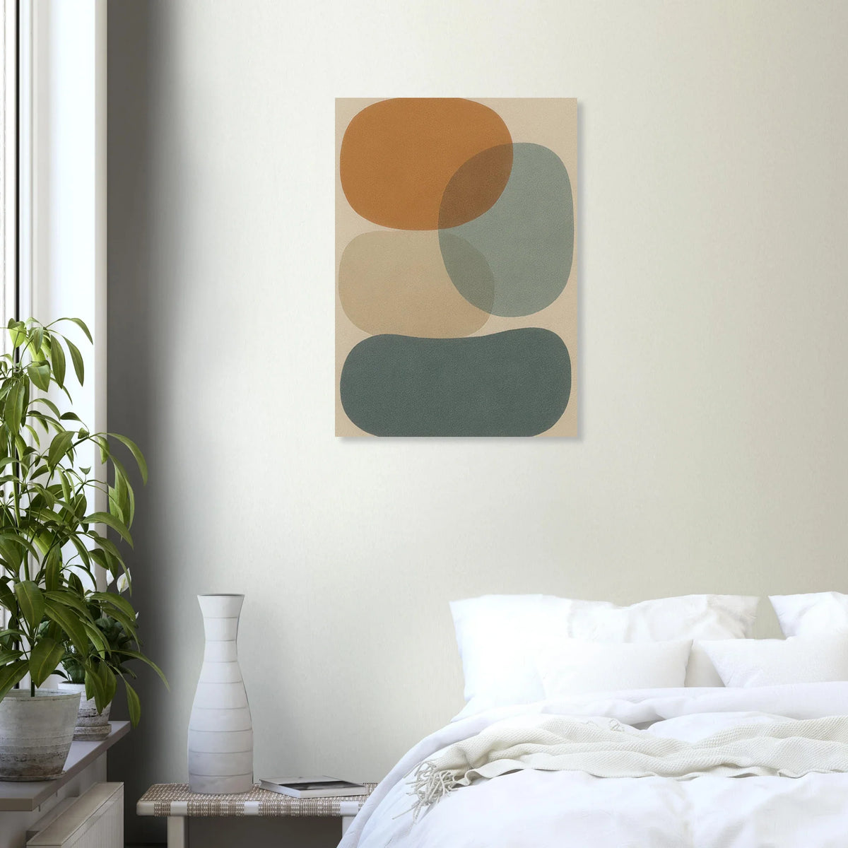 Abstrakt / Minimalistisk Jordnära Formkonst — Premium Halvblank Poster i Flera Storlekar