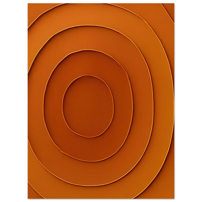 Abstrakt Minimalistisk Orange Spiral Affisch - Klassisk Halvblank Kvalitet för Konstälskare