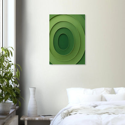 Abstrakt Grön Cirkelkonst – En tidlös minimalistisk affisch i flera storlekar