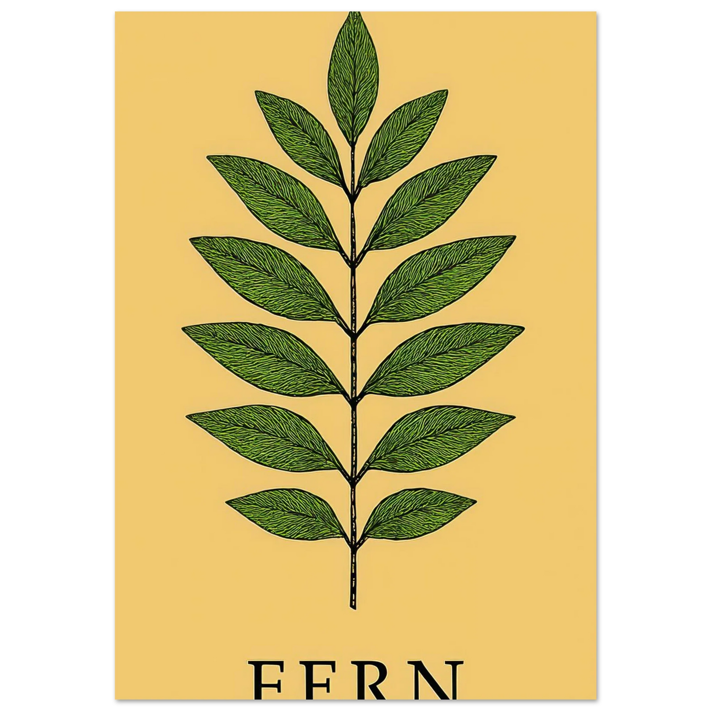 Frukter Botanisk Grönska Konsttryck – Elegant Halvblank Poster i Flera Storlekar