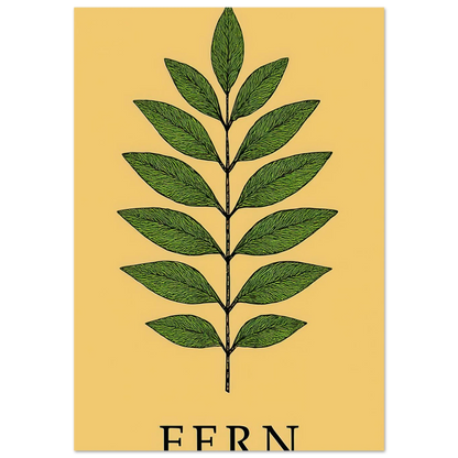 Frukter Botanisk Grönska Konsttryck – Elegant Halvblank Poster i Flera Storlekar