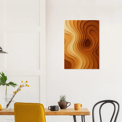 Minimalistiska Jordtoner – Modern Vågkonst Poster i Flera Storlekar