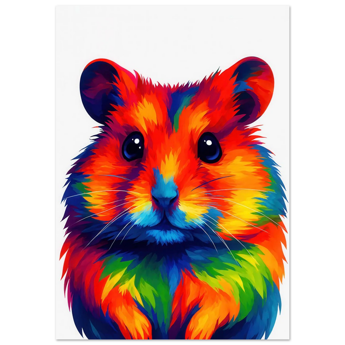 Djur: Vibrant Pop Art Hamster Poster - Colorful & Expressive Wall Art in Various Sizes