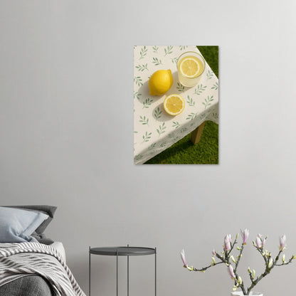 Fresh Lemon & Greenery Pattern Poster - Choose Your Perfect Size