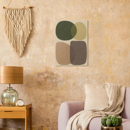 Abstrakt / Minimalistisk Jordnära Geometrisk Konsttryck – Premium Poster i Flera Storlekar