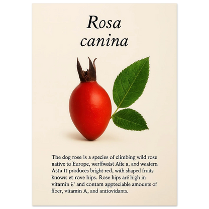 Frukter Rosa Canina Botanisk Plansch – Livfulla Nyanser för Ditt Hem i Flera Storlekar