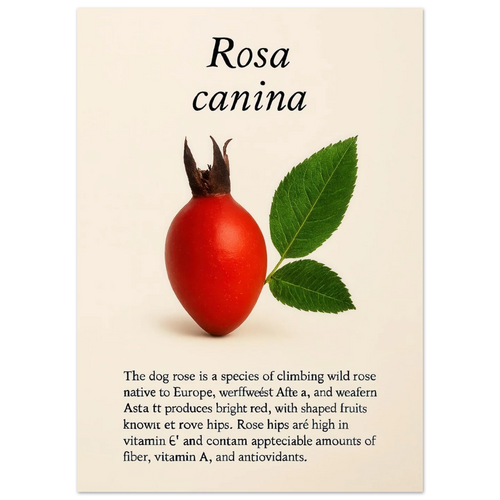 Frukter Rosa Canina Botanisk Plansch – Livfulla Nyanser för Ditt Hem i Flera Storlekar