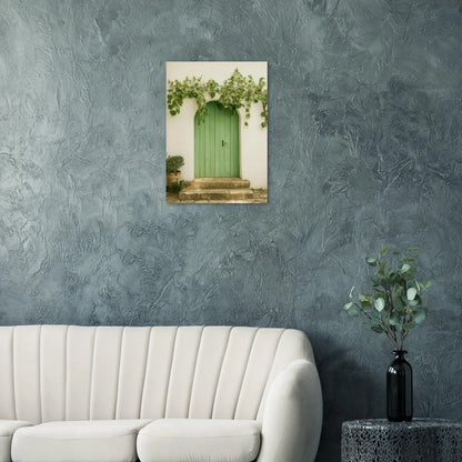 Verdant Entrance: Mediterranean Charm Poster in Your Choice of 29 Sizes