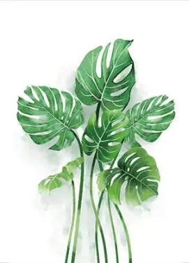 Fönsterfilm med gröna blad och frostad bakgrund