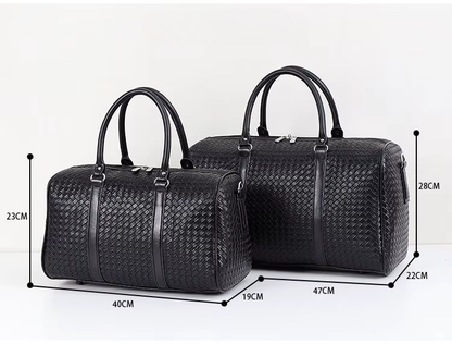 Weekendbag i PU-läder, vattenavvisande, justerbar axelrem