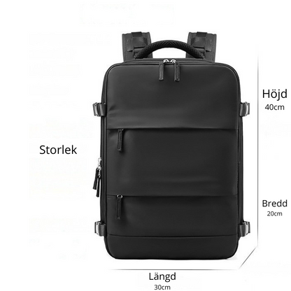 Reseryggsäck 35L, 180° öppning och skofack