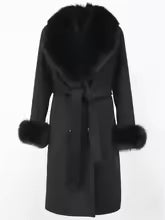 Women Natural Wool Blends Cashmere Double Breasted